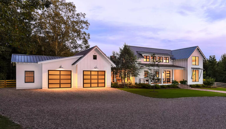 house with glass garage