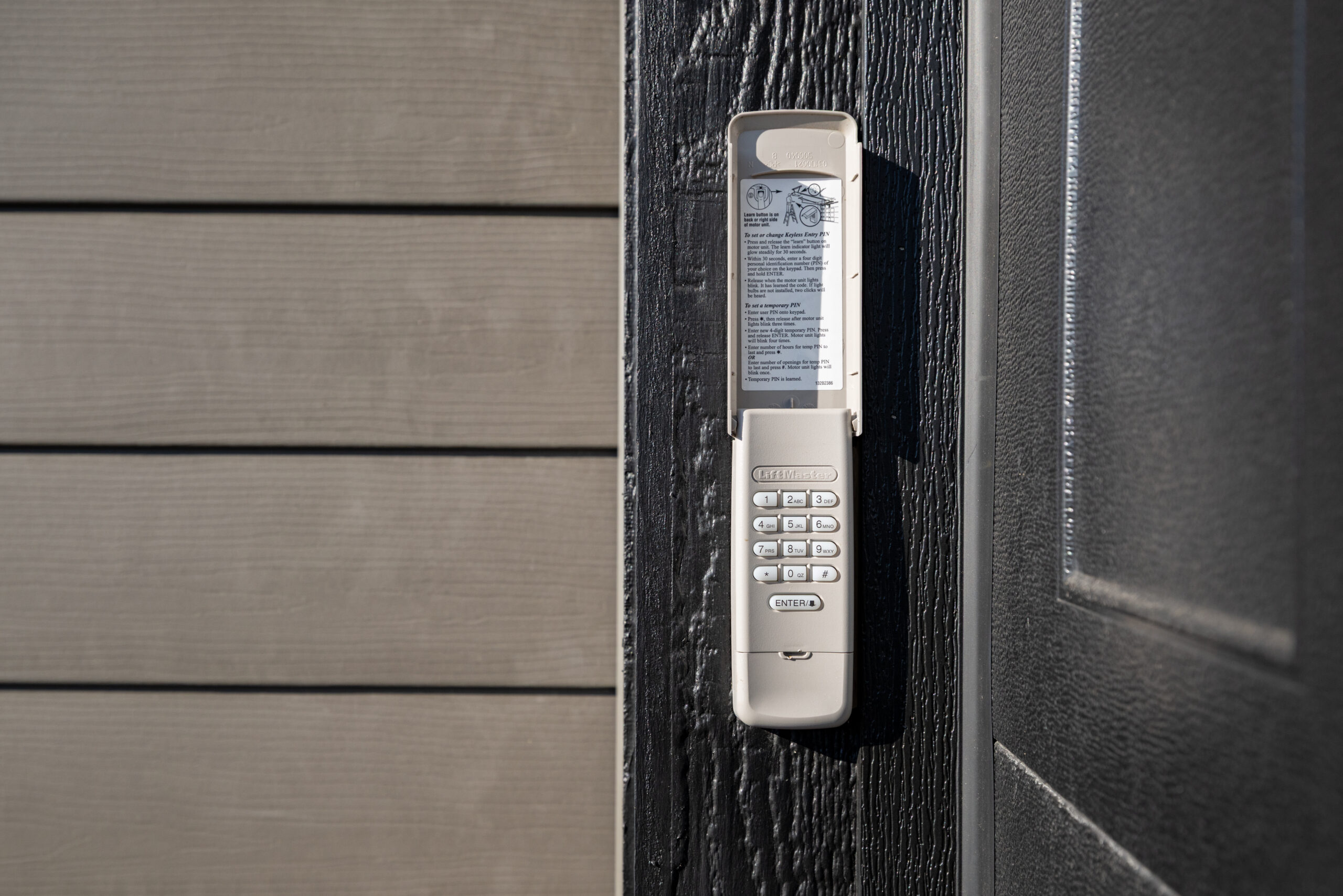 garage opener keypad