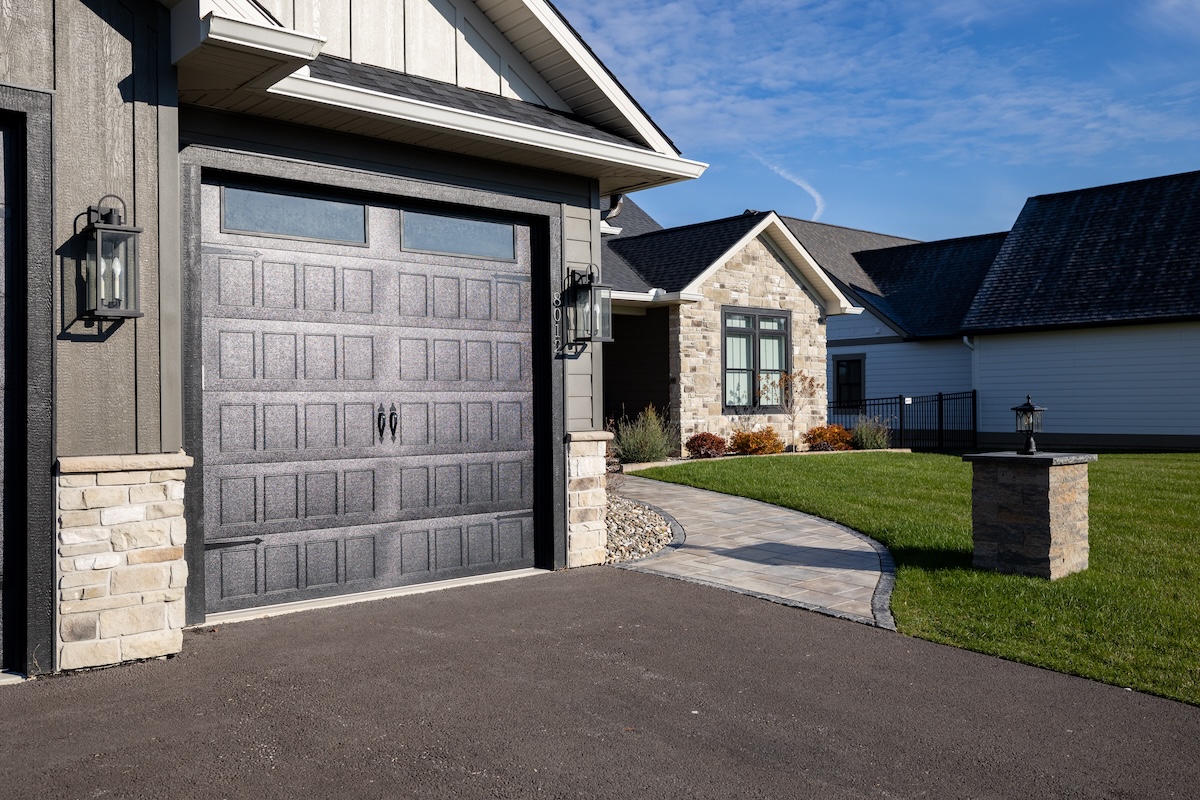 Genson black door stone house