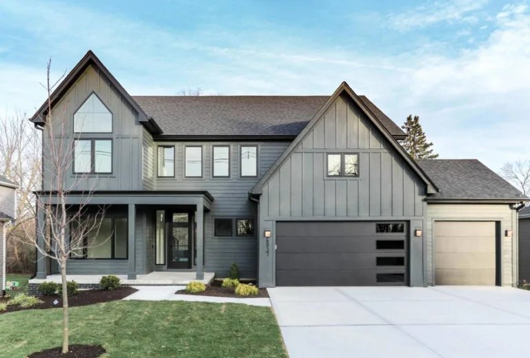 Black garage door
