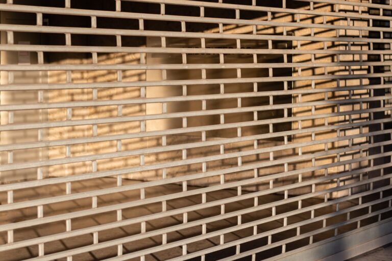 security shutter over retail space