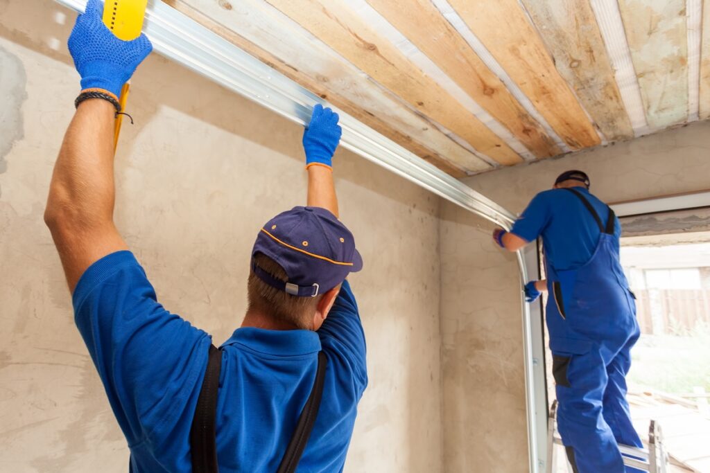 checking garage door tracks